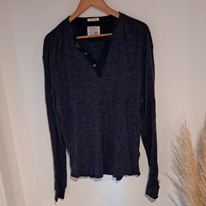 Lucky Brand Dark Blue Long Sleeve Shirt Size XXL B110